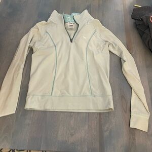 Teal PINK quarter zip